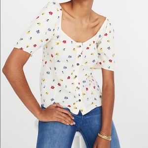 Madewell Seamed Shirt in Confetti Floral Sz M NWT